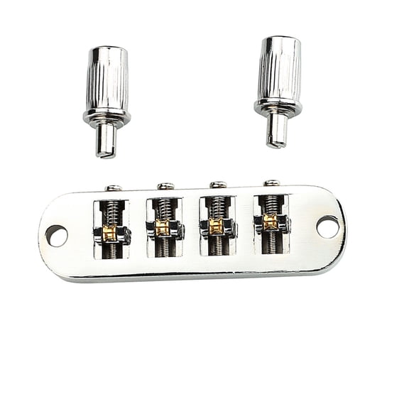 Roller Saddle Bridge Replacement Lightweight 4 String Guitar Bridge for Bass Guitars