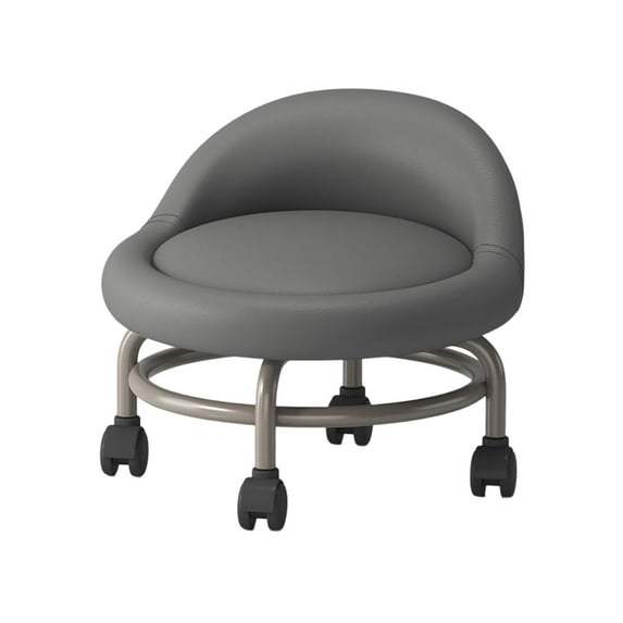 Roller Seat Stool Chair for Home Office Salon, SPA, Drafting Foot Exercises gray