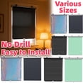 thumbnail image 1 of Roller Shades for Windows, 17.7x49.2in Blackout Roller Shades, No Tools No Drill Cordless Blinds for Windows, Thermal Insulated UV Protection Privacy Window Shades for Bedroom, Black, 1 of 8