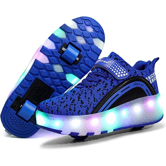 Roller Shoes Girls Boys Wheel Shoes Kids Roller Skates Shoes LED Light Up Wheel Shoes for Kids for Children