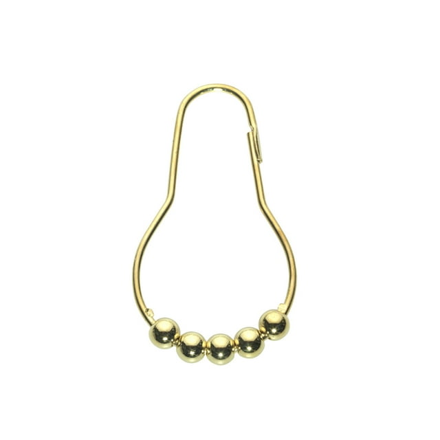 "Roller" Shower Curtain Hooks in Brushed Nickel
