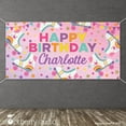 thumbnail image 1 of Roller Skate Girl Birthday Vinyl Banner Personalized, 1 of 3