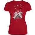 thumbnail image 1 of Roller Skate Heart Red Juniors Soft T-Shirt - Small, 1 of 1