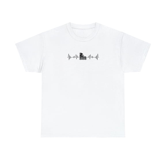 Roller Skate Heartbeat Shirt, Rollerskate Gift, Roller Derby Tee - ID: 1066