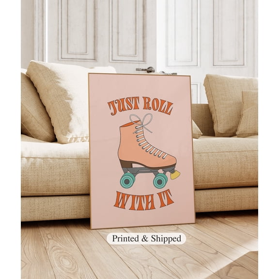 Roller Skate Print 70s Wall Art 70s Poster Rollerskating Print Skate Poster Retro Wall Art 1970s Art Print Roller Skate Art