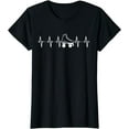 thumbnail image 1 of Roller Skate Shirt - Vintage Roller Skates Heartbeat T-shirt T-Shirt, 1 of 3