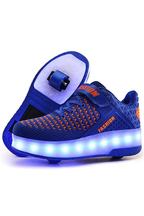 Roller Skate Shoes LED Light Up Sneaker with Wheels Roller Shoes USB Rechargeable Shoes Kids Gifts