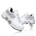 thumbnail image 1 of Roller Skate Shoes for Woman, Double-Row Deform Wheel Automatic Walking Shoes, Retractable Roller Skate, Shoes with Wheels, Skating Shoes for Outdoor Fun & Fitness, 1 of 6