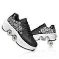 thumbnail image 1 of Roller Skate Shoes for Woman, Double-Row Deform Wheel Automatic Walking Shoes, Retractable Roller Skate, Shoes with Wheels, Skating Shoes for Outdoor Fun & Fitness, 1 of 6
