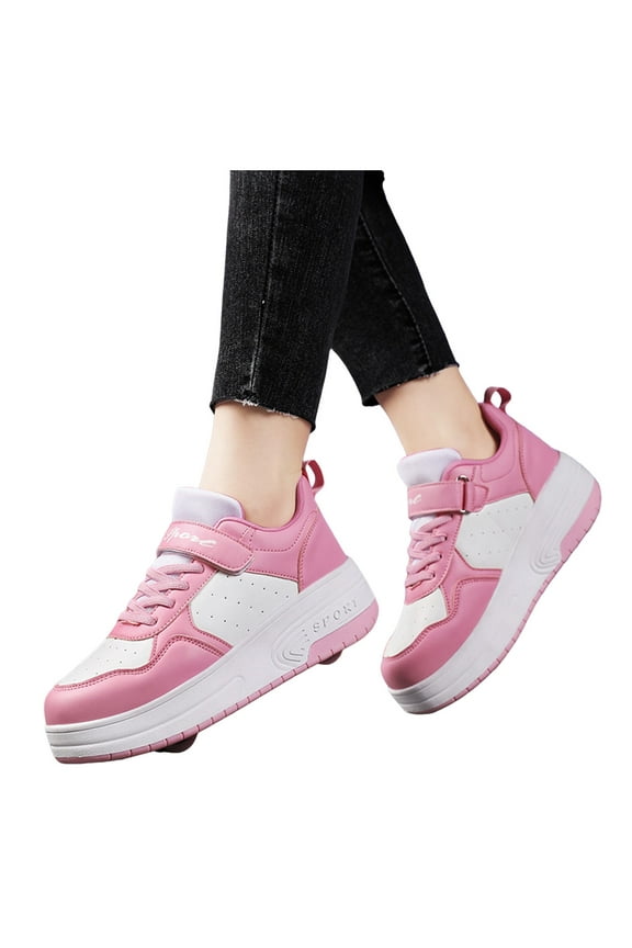 Roller Skate Shoes for Boys Girls Little Big Kids Detachable Wheeled Fashion Sneakers with Wheels