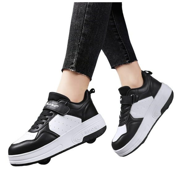 Roller Skate Shoes for Boys Girls Little Big Kids Detachable Wheeled Fashion Sneakers with Wheels