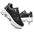 thumbnail image 1 of Roller Skate Shoes for Women,Double Row Deform Wheel Roller Skates,Sneakers with Wheels for Girls Boys, 1 of 9