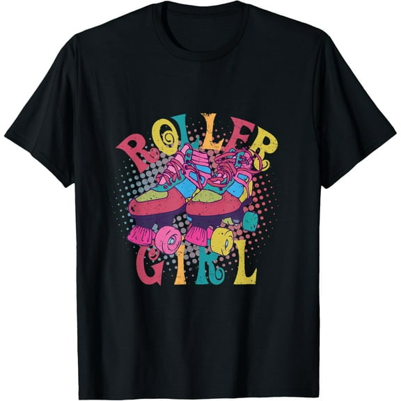 Roller Skate T-Shirt Skating 70s Retro Shirt Gift T-Shirt men and women can wear, black, white, gifts