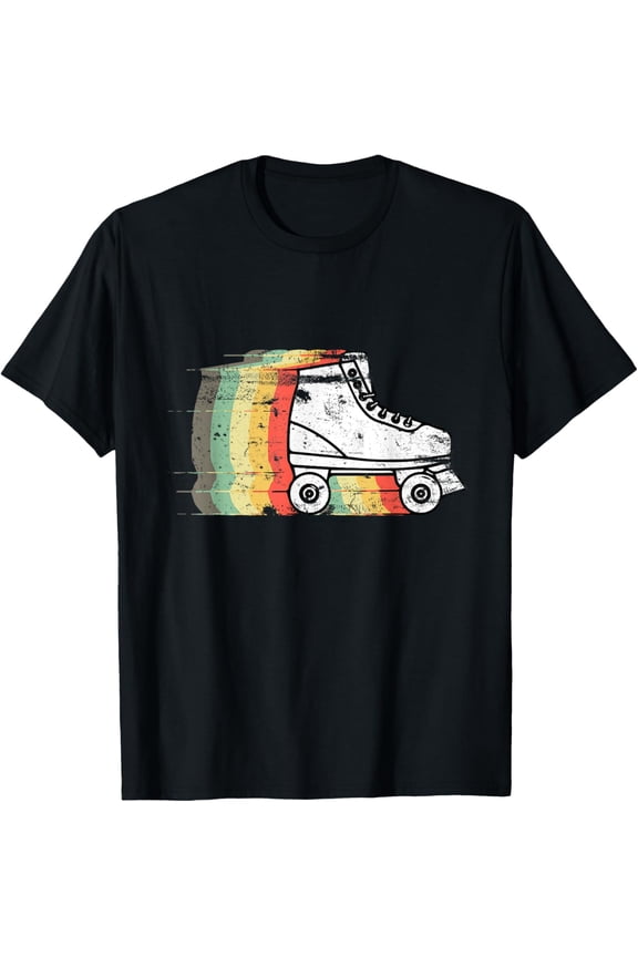 Roller Skate T-Shirt Skating 70s Retro Shirt Gift men and women can wear, black, white, gifts