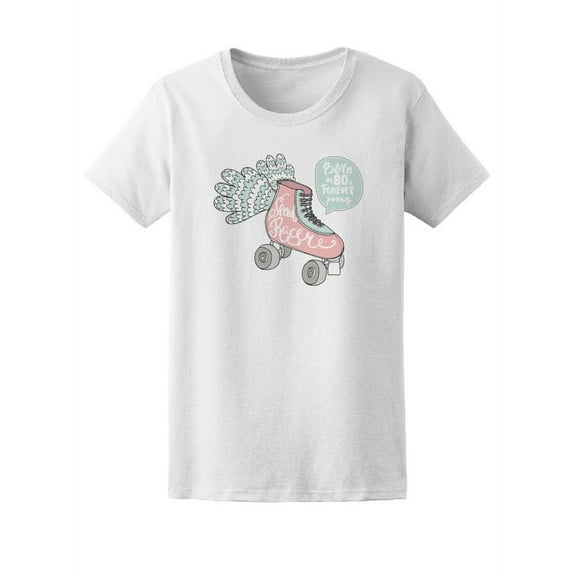 Roller Skates 80S Wings T-Shirt Women -Image by Shutterstock, Female Small