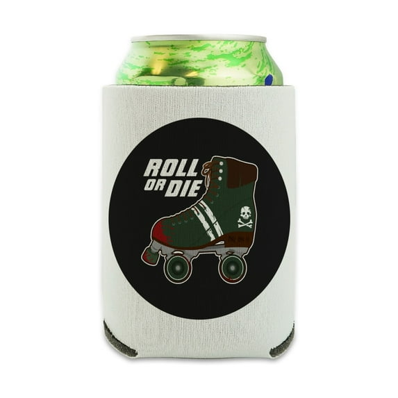 Roller Skates Derby Roll Or Die Combat Boots War Punk Can Cooler - Drink Sleeve Hugger Collapsible Insulator - Beverage Insulated Holder