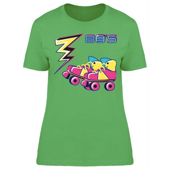 Roller Skates Eighties Retro T-Shirt Women -Image by Shutterstock, Female XX-Large