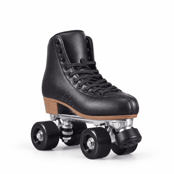 Roller Skates For Women And Men Deluxe 2 Layerfiber Leather Double Row-classic Professional Outdoor Indoor Quad-skates & Adults..