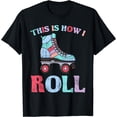 thumbnail image 1 of Roller Skates Funny Vintage Seventies Disco Derby Party T-Shirt, 1 of 3