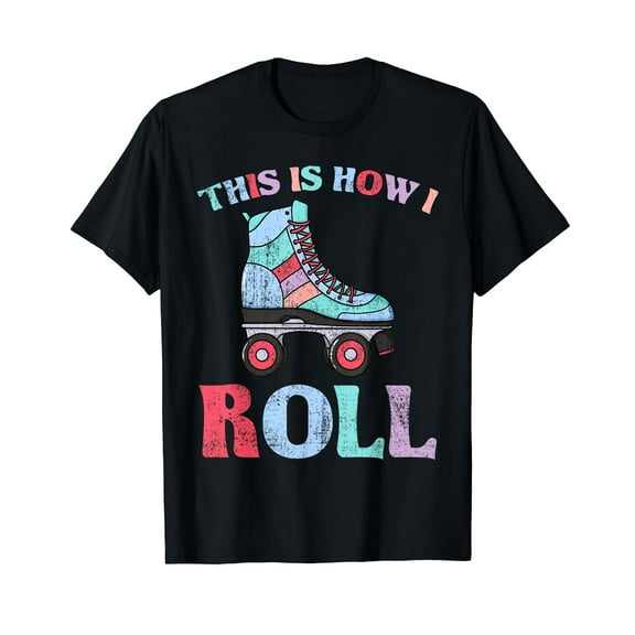 Roller Skates Funny Vintage Seventies Disco Derby Party T-Shirt