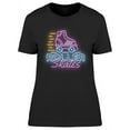thumbnail image 1 of Roller Skates Neon Sign  T-Shirt Women -Image by Shutterstock, Female 3X-Large, 1 of 2