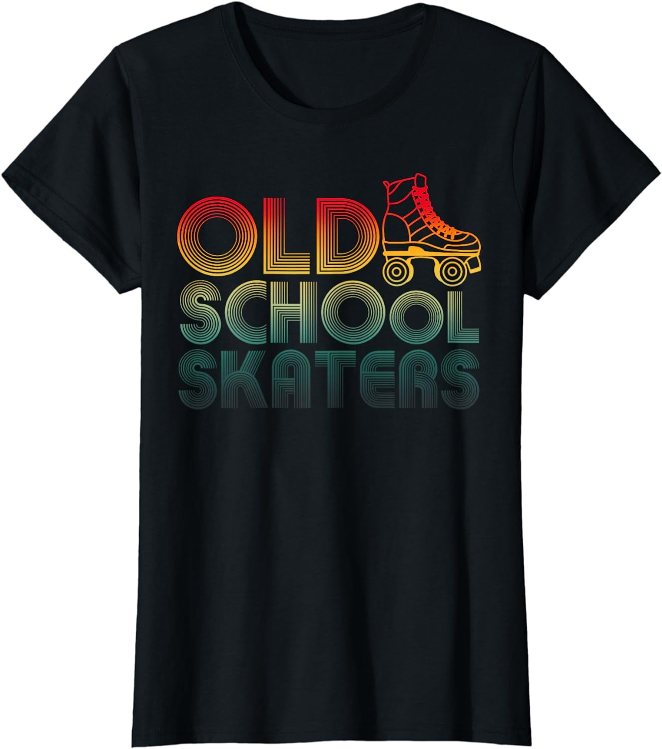 Roller Skates Old School Vintage Derby Funky 70鈥檚 Party TShirt