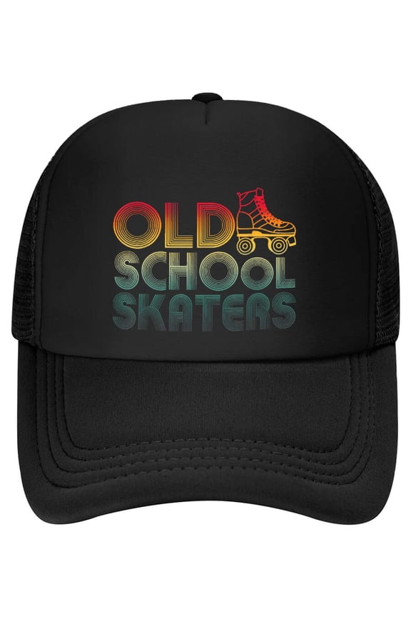 Roller Skates Old School Vintage Derby Funky 70s Party Baseball Cap
