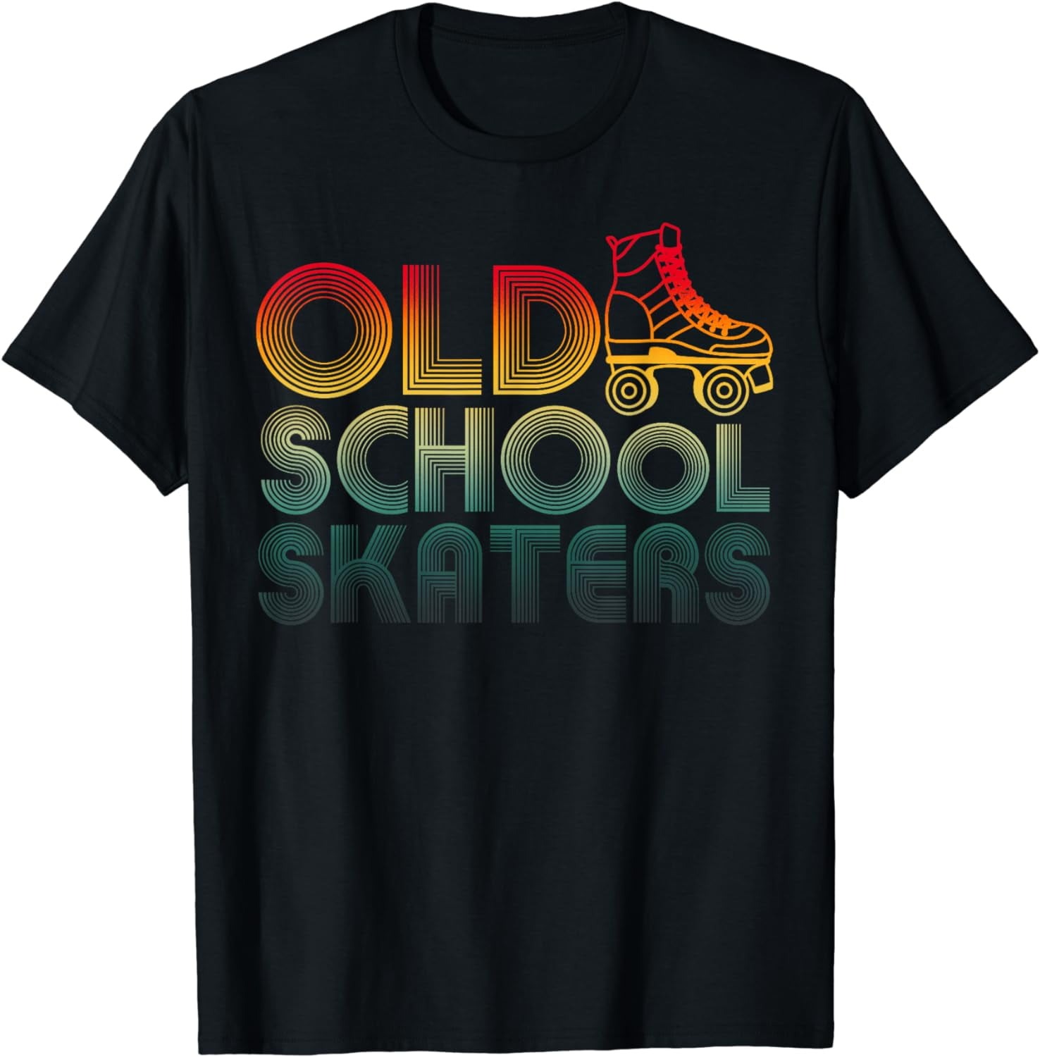 Roller Skates Old School Vintage Derby Funky 70’s Party TShirt