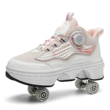 Roller Skates Women 2-in-1 Roller Skate Shoes For Kids (Ages 6-12