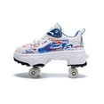 thumbnail image 1 of Roller Skates for Women Men, Shoes with Wheels for Girls, Kick Rollers Shoes Retractable for Boys, Adult Parkour Quad Roller Shoes, Inline Skates Children's Outdoor Skates, 1 of 12