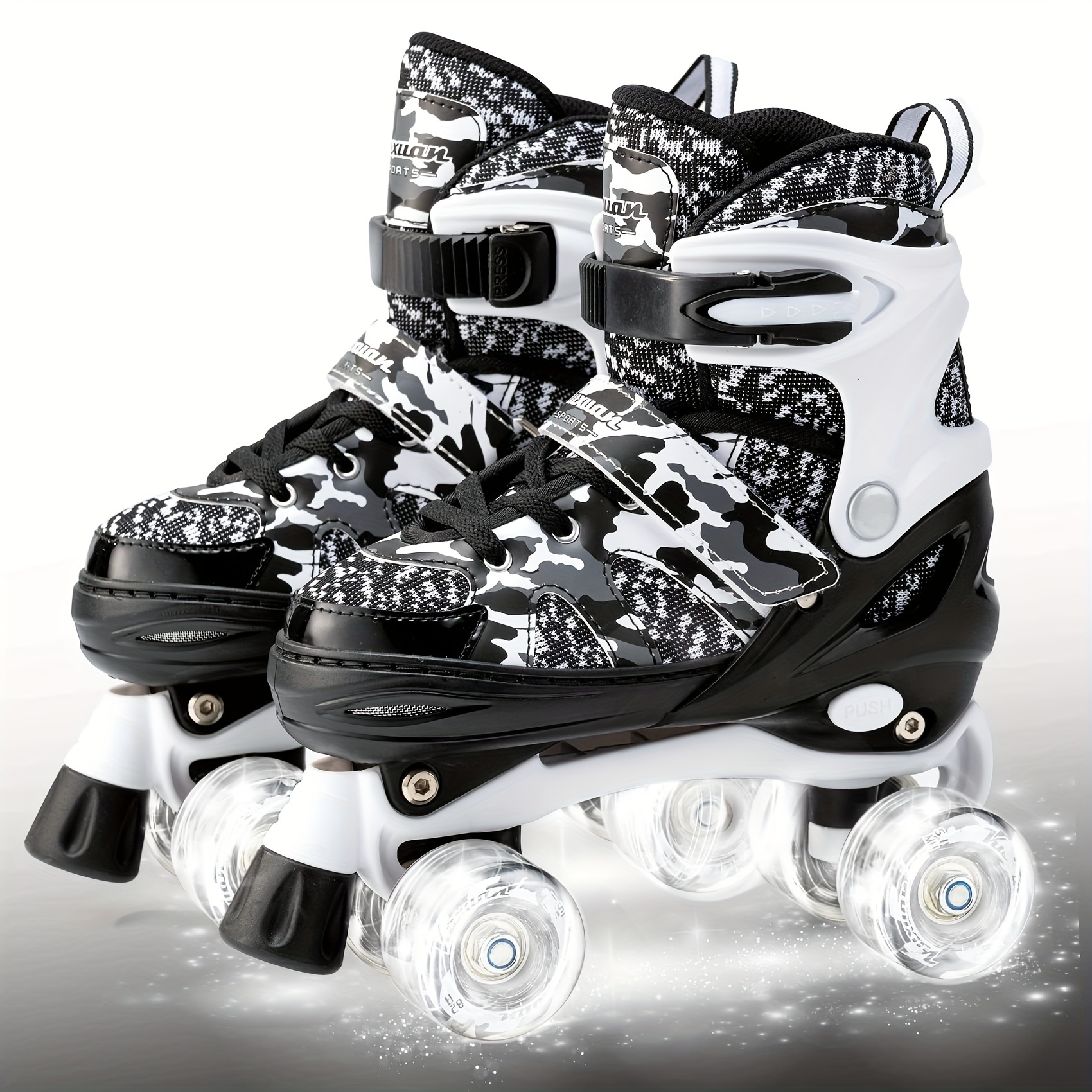 Roller Skates for Girls, 4 Size Adjustable Light up Kids Skates