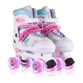 Roller Skates for Girls for Kids 4 Size for Children of Different Ages Adjustable Light up Roller Skate Wheels LED Luminous 35-38 Rollerskates