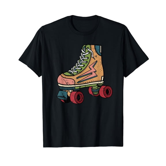 Roller Skating Art Men Women 80s Roller Derby Rollerskate T-Shirt