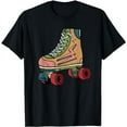 thumbnail image 1 of Roller Skating Art Men Women 80s Roller Derby Rollerskate T-Shirt, 1 of 5