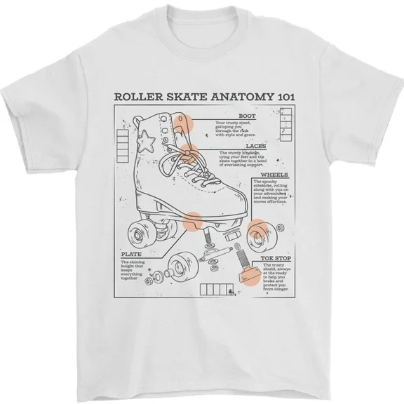 Roller Skating Boot Blueprint T-Shirt