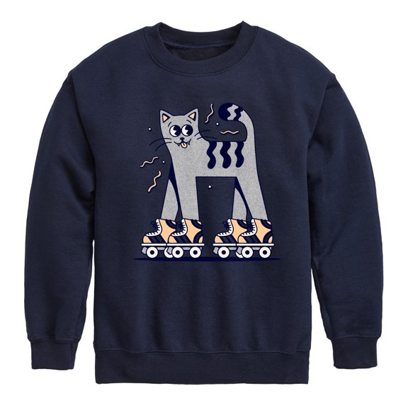Roller Skating Cat   - Kids Crew Fleece