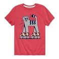 thumbnail image 1 of Roller Skating Cat   - Youth Short Sleeve Tee, 1 of 5