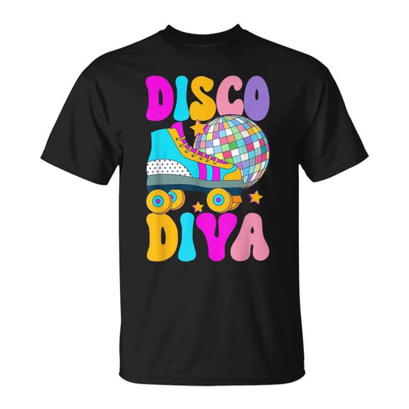 Roller Skating Disco Diva Skate Girl 70S Retro TShirt