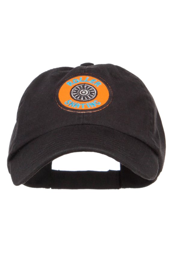 Roller Skating Fun Patched Pet Spun Cap - Black OSFM