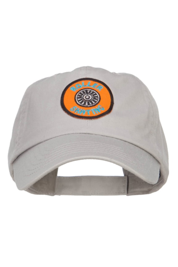 Roller Skating Fun Patched Pet Spun Cap - Grey OSFM
