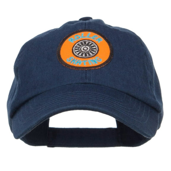 Roller Skating Fun Patched Pet Spun Cap - Navy OSFM