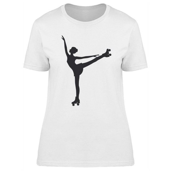 Roller Skating Girl Silhouette  T-Shirt Women -Image by Shutterstock, Female Medium