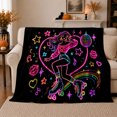 thumbnail image 1 of Roller Skating Neon Heart Art, Cozy Friendship Quote Scene, Warm Flannel Blanket for Living Room and Reading Nook, Art Lovers Friendship Gift, Fantasy Home Decor, 1 of 9