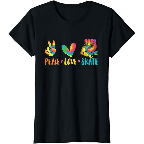Roller Skating Peace Love Roller Skate T-Shirt