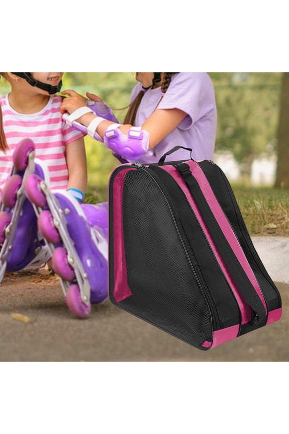 Roller Skating Shoe Storage Bag Thickened Fabric Large Capacity Backpack, Double Shoulder Design, Fits 38x36x25cm, Multiple Colors