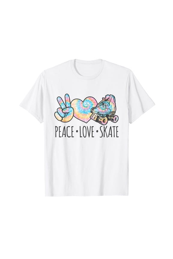 Roller Skating for Teen Girls | Peace Love Skate T-Shirt