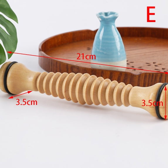 Roller Wooden Massage Stick Abdominal Leg Roller Massage Home Fitness Yoga Wheel Meridian Massage Stick