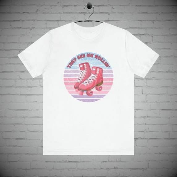 Roller skating t-shirt, Roller derby tee, Skate park fashion