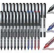 Shuttle Art Permanent RollerBall Pens, 25 Pack(21 black 2 blue 2 red) Fine Point Roller Ball Pens, 0.5mm Liquid Ink Pens for Writing Journaling Taking Notes