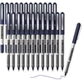 thumbnail image 1 of RollerBall Pens, Shuttle Art 25 Pack Blue Fine Point Roller Ball Pens, 0.5mm Liquid Ink Pens for Writing Journaling Taking Notes Office, 1 of 7